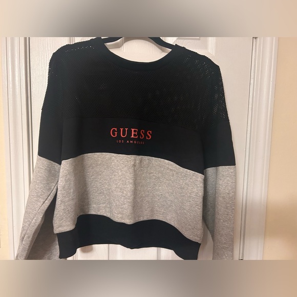 *SALE*Guess Crop Long Sleeve Sweat Shirt - Picture 5 of 9